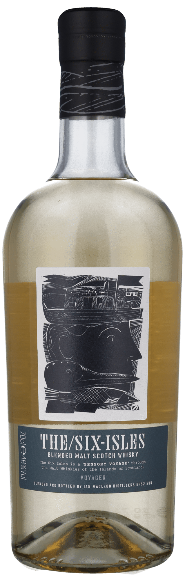 SIX ISLES VOYAGER 46%, BLENDED MALT SCOTCH WHISKY Ian Macleod Distillers