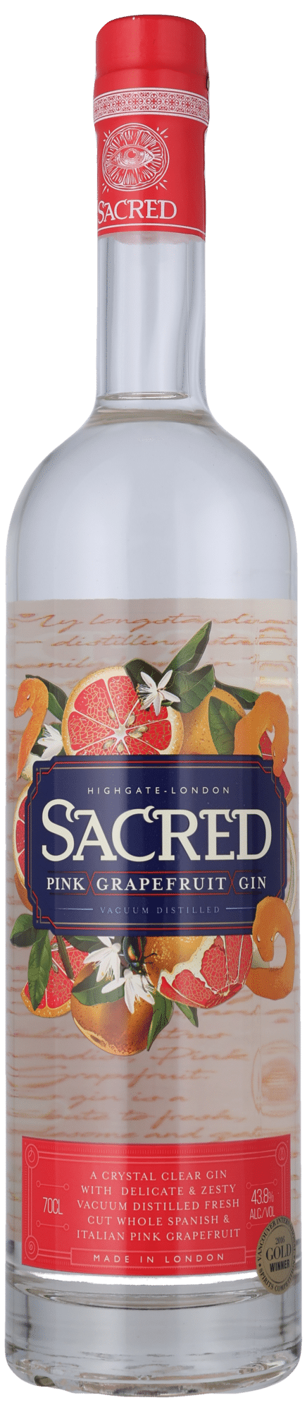 SACRED PINK GRAPEFRUIT ØKO 43,8% Gin, Sacred Spirits