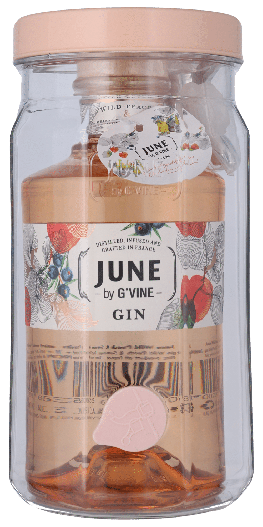 JUNE PEACH GIN, WITH JAR BY G VINE 37,5% Wild Peach, Maison Villevert