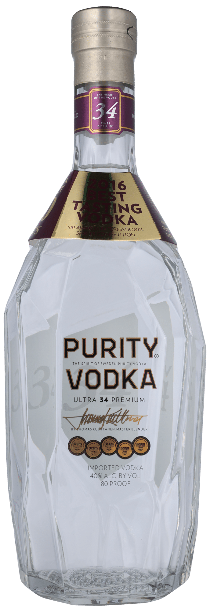 PURITY VODKA 34 40% ØKO Vodka
